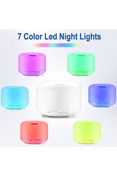 Generic 500ML Essential Oil Diffuser with Remote Control, Bluetooth Speaker, BPA Free Aromatherapy Diffuser