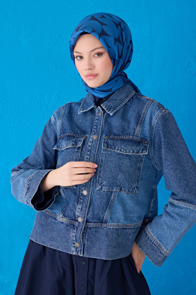 Belli Κασκόλ Pure Silk 4117D02 (Twill Silk) -0154 90 x 90 Navy Blue - Μπλε