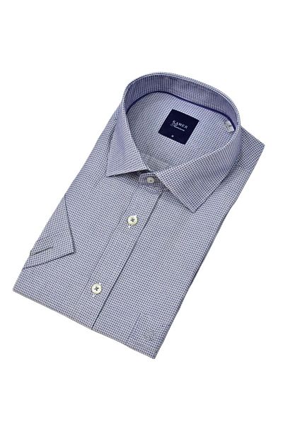 KAMER Men's Classic Piti Square Short Sleeve Shirt 9399 Bgl-St04577