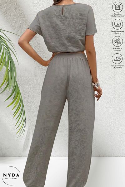 Nyda Collections Women's Bürümcük Crop Pants Set