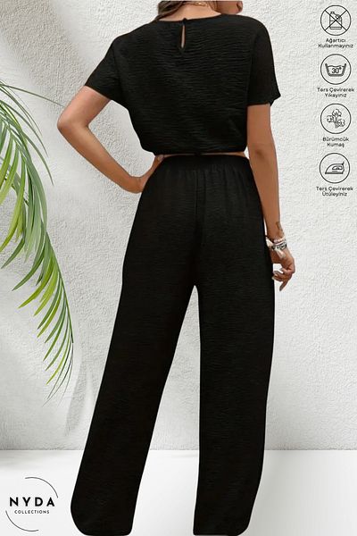 Nyda Collections Women's Bürümcük Crop Pants Set