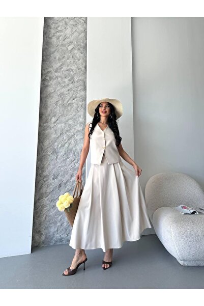 Ekim Store Κοστούμι με διπλό σακάκι με ίσια φούστα