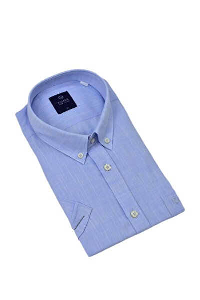 KAMER Чоловіча класична сорочка з коротким рукавом з бавовни 9415 BGL-ST04581