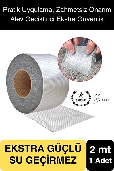 Svein Ekstra Güçlü 2 mt Dış Cephe Su Geçirmez Sakız Bant Yalıtım Çamur Bandı ...