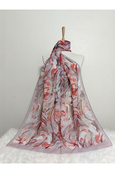 istanbul prensesleri Patterned Watercolor Crepe Chiffon Shawl High Quality, Fine Texture Soft Chiffon