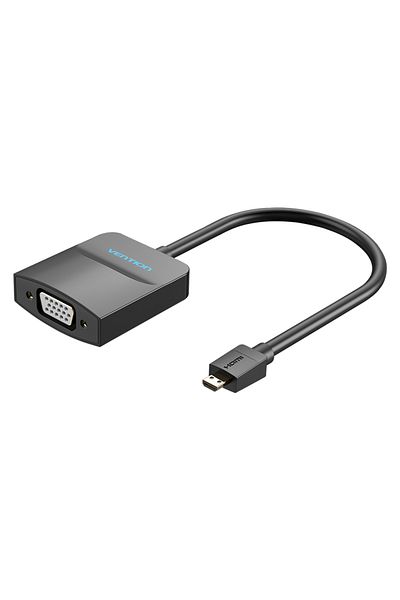 Vention Micro HDMI to VGA Converter with Female Micro USB and Audio Port 0.15M Black