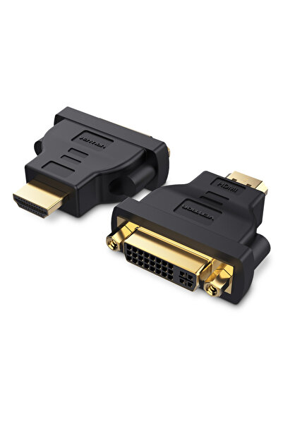 Vention محول HDMI DVI ثنائي الاتجاه باللون الأسود