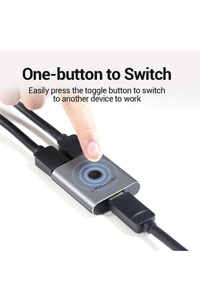 Vention 2-Port HDMI Bi-Direction Switcher Silver