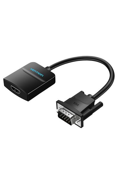 Vention VGA to HDMI Converter with Female Micro USB and Audio Port 0.15M Black