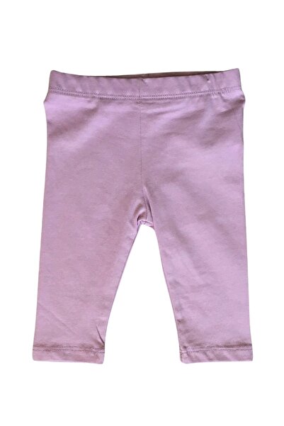 Divonette Kız Bebek 3'lü Uzun Likralı Desenli Mor ve Siyah Tayt