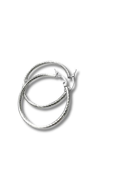 okyanus special Steel Silver Hoop Earrings