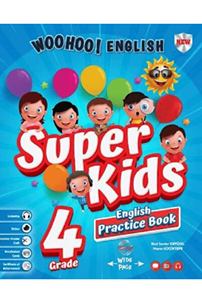 Kırmızı Beyaz Yayınları 4. Sınıf Woohoo Englısh Süper Kids (3 Kitap) / Kolekt...