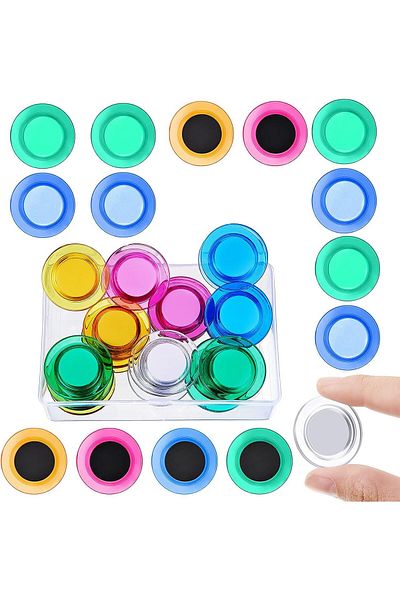 Generic TERRIFI 30pcs Whiteboard Magnets, Round Notice Board Planning color Refrigerator Magnets, 30 mm Pla