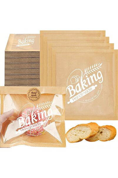 SYOSI أكياس تغليف المخبوزات مع ختم، أكياس ورقية مع نافذة (7.1 × 7.5 بوصة، 100...