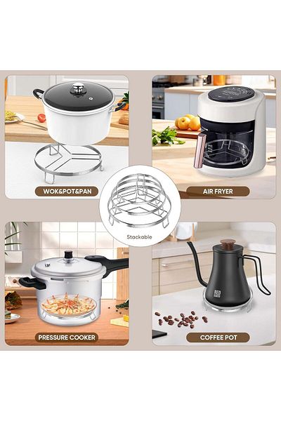 Generic Steamer Rack for Pots, Trivet Stainless Steel Steaming Rack, Pot Steamer Insert, Steaming Tray for