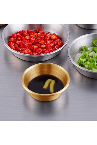 Generic KASTWAVE Stainless Steel Sauce Dish, Seasoning Dishes, Premium Sushi Dipping Bowl Saucers, Metal Ra