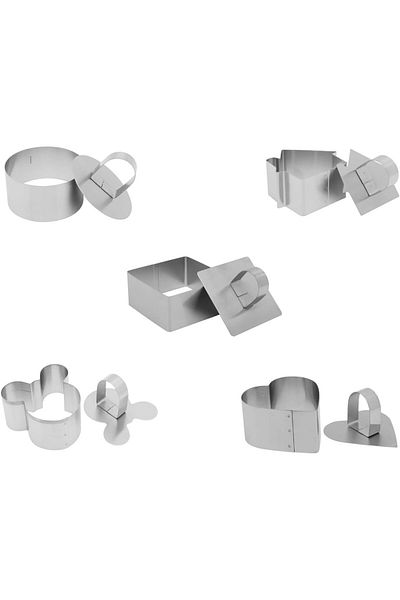Generic AOX 5 Stainless Steel Multi-Shaped Cake & Dessert Pan | Cheesecake & Tray Mould |