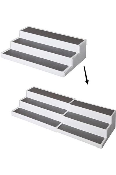 Generic Yuroochii 3-Tier Expandable Spice Rack Step Modern Design Waterproof and Non Skid Shelf Kitchen Org
