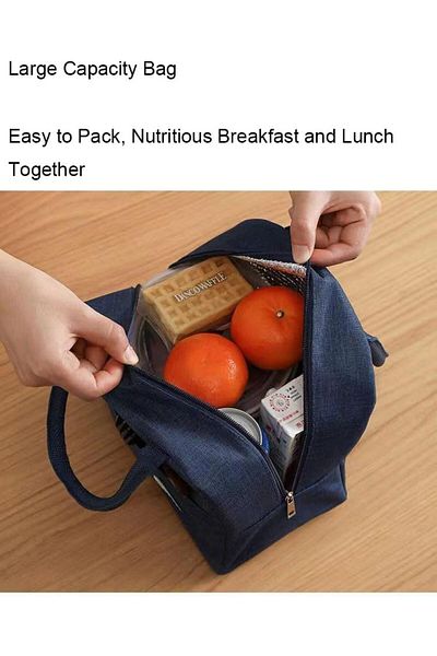 Generic Lunch Box Bag, Thermos Lunch Bag for Kids School Picnic Bag Tiffin Bag for Kids Men Small Lunch Pou