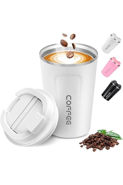 Generic Proxima Direct Coffee Travel Mug, 380ml Stainless Steel Insulated & Reusable Cup with Leak Proof Li