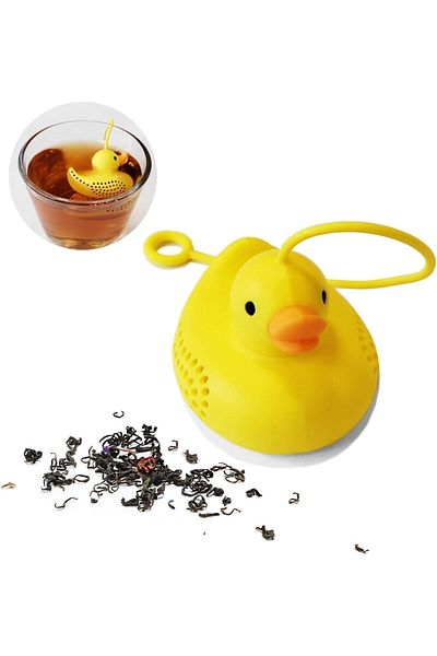 Generic Tazweeq Tea Infusers for Loose Tea, Cute Silicone Duckling Tea Infuser, Reusable Tea Infuser Is A C