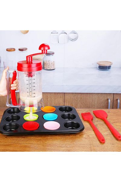 Generic Pancake Batter Dispenser Precision Cupcake Dispenser with Mixing Function and Measuring Scale ABS F