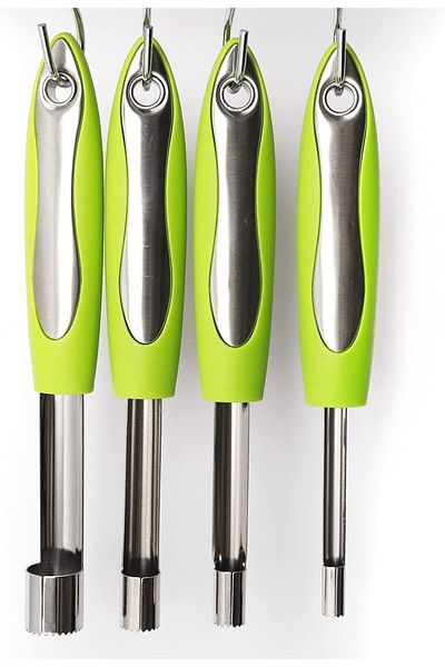 Generic Tazweeq 4 Pack Apple Corer, Set of 4 Sizes, Corer and Pitter with Comfortable Rubber Handle, for Fr