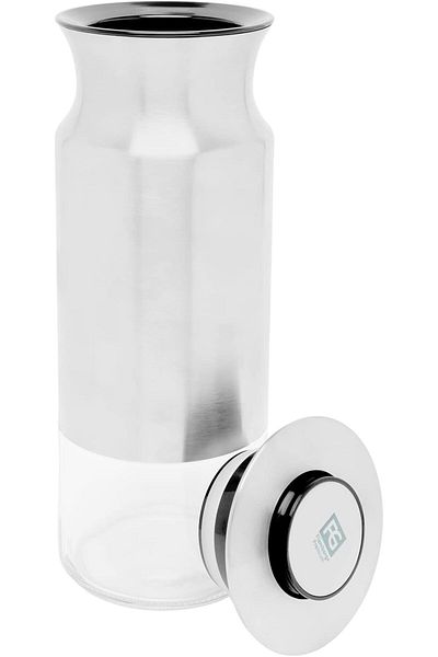 Generic Flamberg Premium Jar for Storage, 1.2 Ltr, Silver