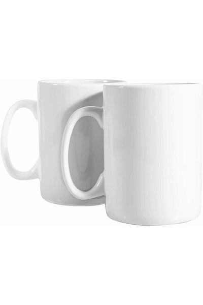 Generic Bycnzb 30oz Super Large Ceramic Coffee Mugs Large Handles Set of 2 (White)
