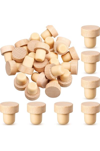 Generic Wine Bottle Corks T Shaped Cork Plugs for Wine Cork Wine Stopper Reusable Wine Corks Wooden and Rub