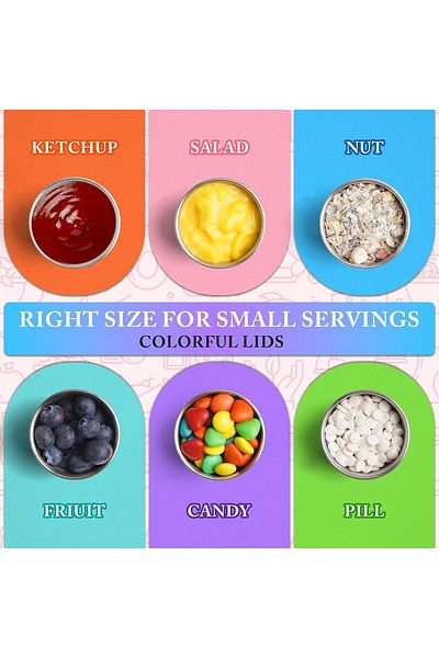 Generic X spring Condiment Containers with Lids, 6 Pack Salad Dressing Container To Go, 2.4oz Salad Dressin