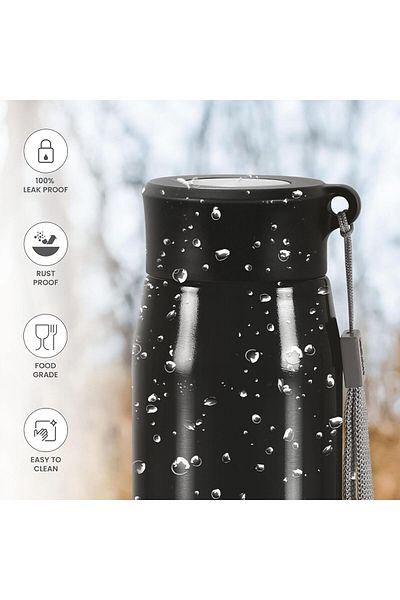 Generic MILTON 690ml Stainless Steel Water Bottle, Single-Walled, BPA-Free, Leak-Proof, Rust-Free, Easy-Gri