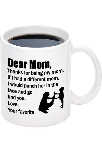 Generic Cabtnca Funny Mom Coffee Mug Thanks for Being My Mom Best Mom Gifts from Daughter Son Kids Mother's