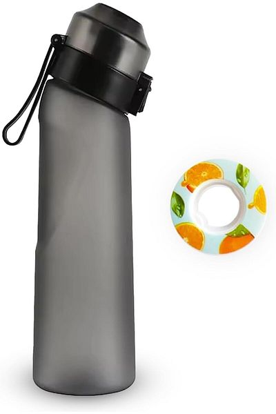 Generic NALACAL Matt Finish Water Bottle With 2 Flavor Pod | Include Straw and Strap | Silicone Leak-Proof