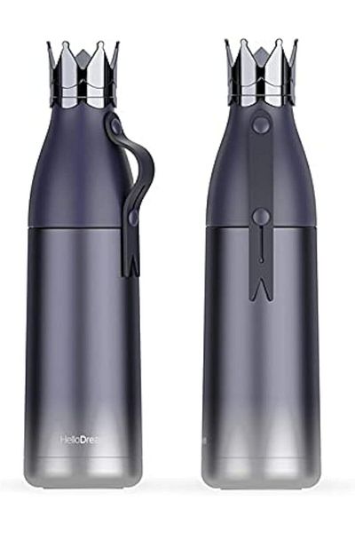 Generic XYAN Crown Vacuum Flask Stainless Steel Thermos Cup 350ml Office Drinking Water Bottle Christmas Gi