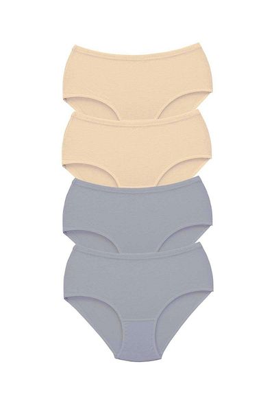 PRATİKOBA 4 Pieces Tutku Women's High Waist Bato Thick Rubber Panties S8