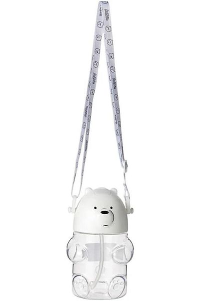 Generic Three Bears Series Plastic Water Bottle 600ml - Ice Bear