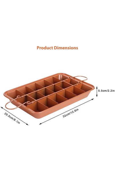 Generic Biki Non Stick 3 Set Brownie Pan Cake Mold Built-in Slice Removable Bottom Cake Pans | Bakes 18 Bro
