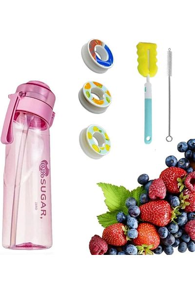 Generic HOOKOR Sports Air Water Bottle With 3 Flavour Pods, 650ML Fruit Fragrance, BPA Free, 0 Sugar, 0 Cal