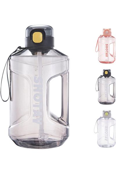 Generic SHOTAY Sports Water Bottles 1L/1.5L/2L With USA Tritan Material 100% BPA Free And Leakproof, Half G