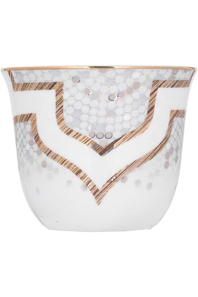 Generic ALSAIF 12-Pieces Arabian Coffee Cups Set made of Porcelain, ideal for serving coffee at various eve