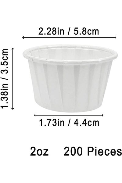 Generic 400pcs 1oz Paper Cups Disposable Paper Souffle Cup for Ketchup, Sacrament, Condiments, and Medicine