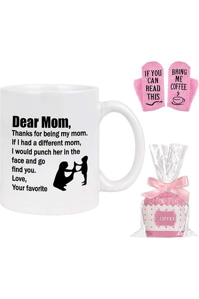 Generic Cabtnca Funny Mom Coffee Mug Thanks for Being My Mom Best Mom Gifts from Daughter Son Kids Mother's
