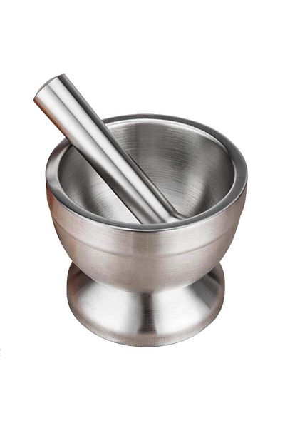 Generic Mortar and Pestle Sets Stainless Steel Food Safe Spice Grinder Bowl