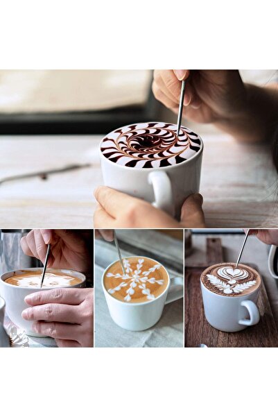 ELECDON Stainless Steel Milk Frothing Pitcher with Latte Art Pen - 12 oz