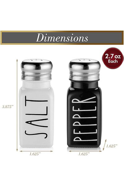 Generic Salt and Pepper Shakers Set, Farmhouse Salt Shaker, Modern Farmhouse Kitchen Table Decor for Home R