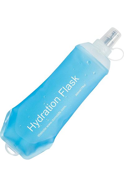 Generic Running Water Bottle, Foldable Running Soft Collapsible Water Bottle for Hydration Pack Cycling Mar