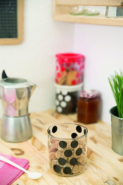 Generic Zak Designs 0896-860 Dot Storage Container Glass Fuchsia fuchsia 900 ml