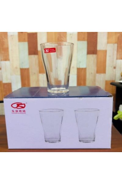 Generic WDA Glass Water Cups, Model GM22, Set of 6 Pieces