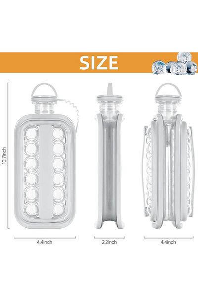 Generic SWIUKPHE Portable Ice Cube Making Bottle, Water Bottle Ice Cube Trays for Freezer, Ice Cube Maker f